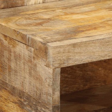 vidaXL Κομοδίνο 50x27x50cm Στερεό ακατέργαστο ξύλο Μάνγκο 1 τεμ.
