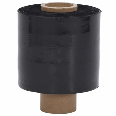 vidaXL Stretch Films 10 τεμάχια Μαύρο 23 μm 10 cm x 300 m