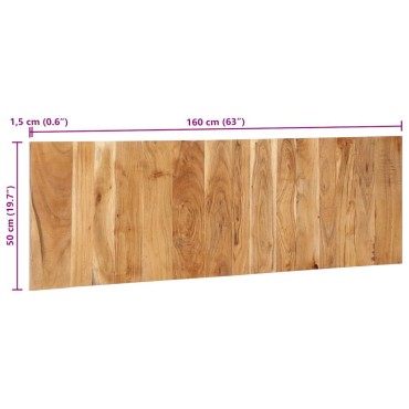vidaXL κεφαλάρι από μασίφ ξύλο ακακίας 160x1,5x50 cm