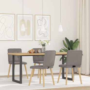 vidaXL Καρέκλες Τραπεζαρίας 4 τεμ. Taupe Υφασμάτινες 45x54x86 cm
