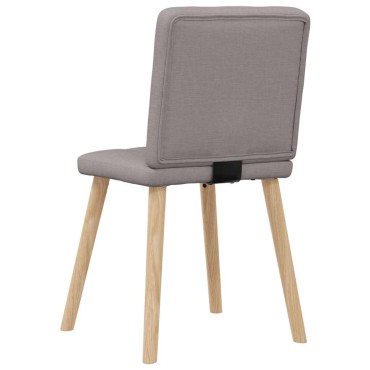 vidaXL Καρέκλες Τραπεζαρίας 4 τεμ. Taupe Υφασμάτινες 45x54x86 cm