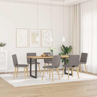 vidaXL Καρέκλες Τραπεζαρίας 6 τεμ. Χρώμα Taupe Υφασμάτινες 45x54x86 cm