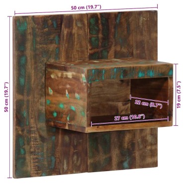 vidaXL Κομοδίνο Πολύχρωμο ντουλάπι 50x27x50cm Στερεό ξύλο αναγεννημένο 1 τεμ.