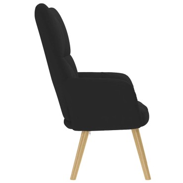 vidaXL Πολυθρόνα Relax Μαύρη Υφασμάτινη 48x45cm 1 τεμ.