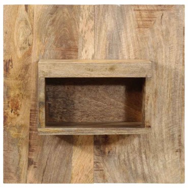 vidaXL Κομοδίνο 50x27x50cm Στερεό ακατέργαστο ξύλο Μάνγκο 1 τεμ.
