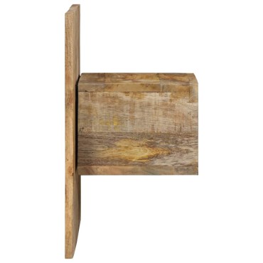 vidaXL Κομοδίνο 50x27x50cm Στερεό ακατέργαστο ξύλο Μάνγκο 1 τεμ.