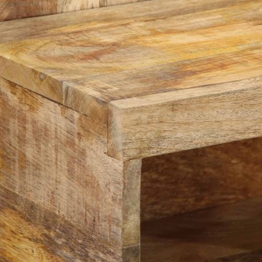 vidaXL Κομοδίνο 50x27x50cm Στερεό ακατέργαστο ξύλο Μάνγκο 1 τεμ.
