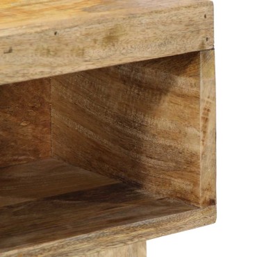 vidaXL Κομοδίνο 50x27x50cm Στερεό ακατέργαστο ξύλο Μάνγκο 1 τεμ.