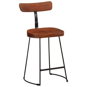 vidaXL Σκαμπό Μπαρ 2 τεμ. 49x43x79cm από Μασίφ Ξύλο Μάνγκο