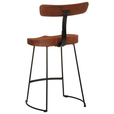 vidaXL Σκαμπό Μπαρ 2 τεμ. 49x43x79cm από Μασίφ Ξύλο Μάνγκο