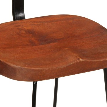 vidaXL Σκαμπό Μπαρ 2 τεμ. 49x43x79cm από Μασίφ Ξύλο Μάνγκο