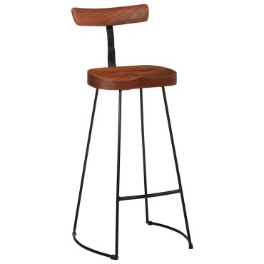 vidaXL Σκαμπό Μπαρ 2 τεμ. 49x43x103cm από Μασίφ Ξύλο Μάνγκο