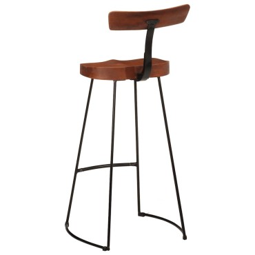 vidaXL Σκαμπό Μπαρ 2 τεμ. 49x43x103cm από Μασίφ Ξύλο Μάνγκο