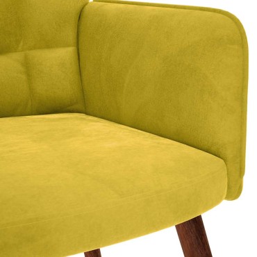 vidaXL Καρέκλα χαλάρωσης κίτρινο βελούδο 61,5x69x95,5cm 1 τεμ.