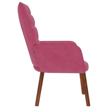 vidaXL Πολυθρόνα Relax Μπορντό Βελούδινη 61,5x69x95,5cm 1 τεμ.