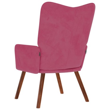 vidaXL Πολυθρόνα Relax Μπορντό Βελούδινη 61,5x69x95,5cm 1 τεμ.