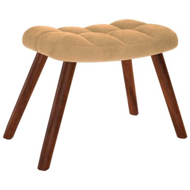 vidaXL Πολυθρόνα Relax Καφέ Βελούδινη με Σκαμπό 61,5x69x95,5cm 1 τεμ.