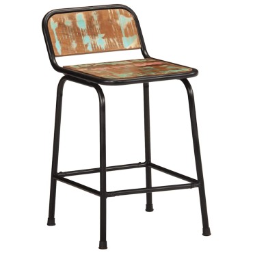 vidaXL Σκαμπό Μπαρ 4 τεμ. 46x35,5x70cm Μασίφ Ανακυκλωμένο Ξύλο