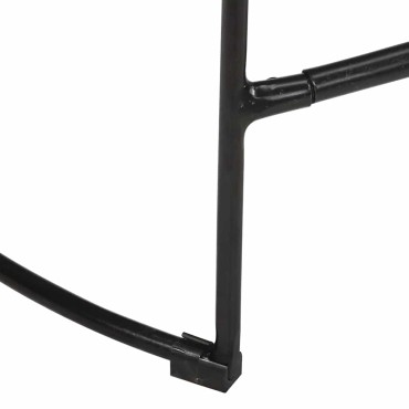 vidaXL Σκαμπό Μπαρ 2 τεμ. Μαύρα 45x40x62cm από Μασίφ Ξύλο Μάνγκο