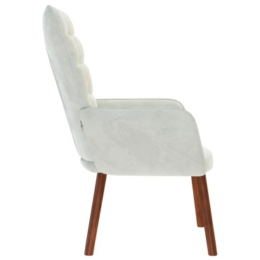 vidaXL Πολυθρόνα Relax Ανοιχτό Γκρι Βελούδινη 61,5x69x95,5cm 1 τεμ.