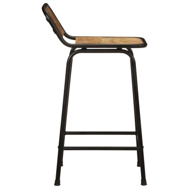vidaXL Σκαμπό Μπαρ 4 τεμ. 46x35,5x80cm Μασίφ Ακατέργαστο Ξύλο Μάνγκο