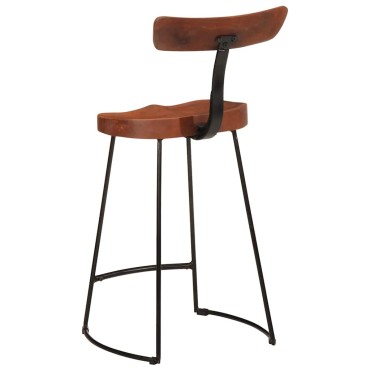 vidaXL Σκαμπό Μπαρ 2 τεμ. 49x43x88cm από Μασίφ Ξύλο Μάνγκο