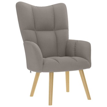 vidaXL Πολυθρόνα Relax Taupe Υφασμάτινη με Υποπόδιο 61,5x69x95,5cm 1 τεμ.