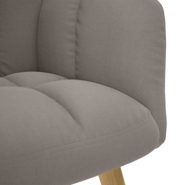 vidaXL Πολυθρόνα Relax Taupe Υφασμάτινη με Υποπόδιο 61,5x69x95,5cm 1 τεμ.