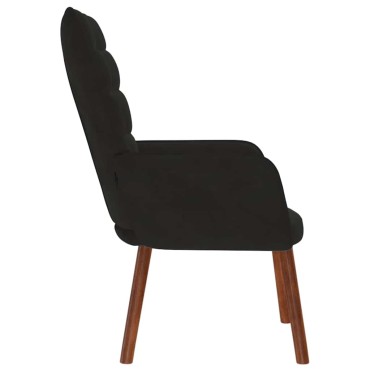 vidaXL Πολυθρόνα Relax Μαύρη Βελούδινη 61,5x69x95,5cm 1 τεμ.