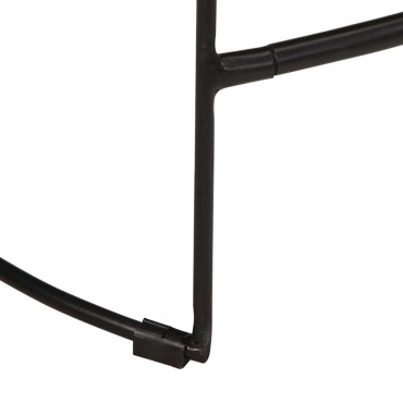 vidaXL Σκαμπό Μπαρ 2 τεμ. Μαύρα 46x38x52cm από Μασίφ Ξύλο Μάνγκο