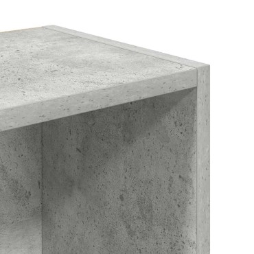 vidaXL Βιβλιοθήκη Γκρι Σκυροδέματος 31x24x102cm Επεξεργ. Ξύλο 1 τεμ.