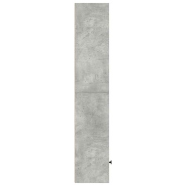 vidaXL Βιβλιοθήκη Γκρι Σκυροδέματος 31x24x127cm Επεξεργ. Ξύλο 1 τεμ.