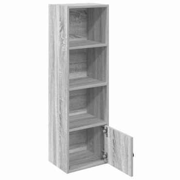 vidaXL Βιβλιοθήκη Γκρι Sonoma 31x24x102cm από Επεξεργασμένο Ξύλο 1 τεμ.
