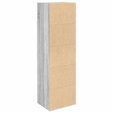 vidaXL Βιβλιοθήκη Γκρι Sonoma 31x24x102cm από Επεξεργασμένο Ξύλο 1 τεμ.