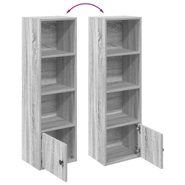 vidaXL Βιβλιοθήκη Γκρι Sonoma 31x24x102cm από Επεξεργασμένο Ξύλο 1 τεμ.