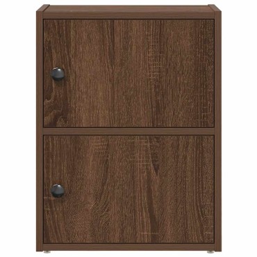 vidaXL Βιβλιοθήκη Καφέ Δρυς 40x24x52cm από Επεξεργασμένο Ξύλο 1 τεμ.