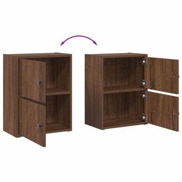 vidaXL Βιβλιοθήκη Καφέ Δρυς 40x24x52cm από Επεξεργασμένο Ξύλο 1 τεμ.