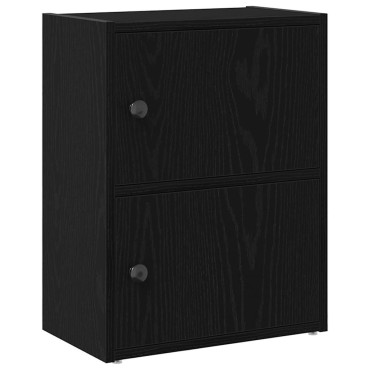 vidaXL Βιβλιοθήκη Μαύρη Δρυς 40x24x52cm Κατασκευασμένο ξύλο 1 τεμ.