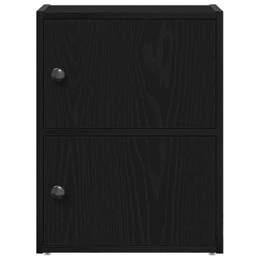 vidaXL Βιβλιοθήκη Μαύρη Δρυς 40x24x52cm Κατασκευασμένο ξύλο 1 τεμ.