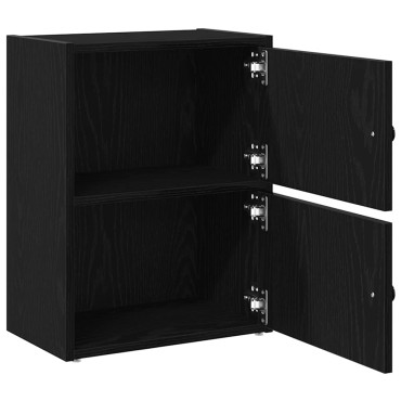 vidaXL Βιβλιοθήκη Μαύρη Δρυς 40x24x52cm Κατασκευασμένο ξύλο 1 τεμ.