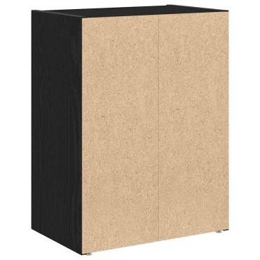 vidaXL Βιβλιοθήκη Μαύρη Δρυς 40x24x52cm Κατασκευασμένο ξύλο 1 τεμ.