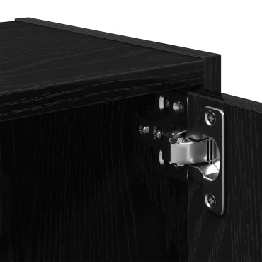 vidaXL Βιβλιοθήκη Μαύρη Δρυς 40x24x52cm Κατασκευασμένο ξύλο 1 τεμ.