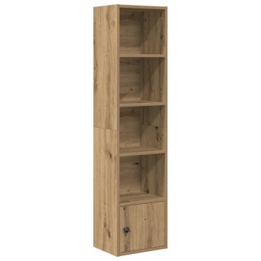 vidaXL Βιβλιοθήκη Αρτισιανή Δρυς 31x24x127cm Επεξ. Ξύλο 1 τεμ.