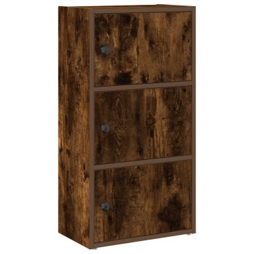 vidaXL Βιβλιοθήκη Καπνιστή Δρυς 40x24x77cm από Επεξεργασμένο Ξύλο 1 τεμ.