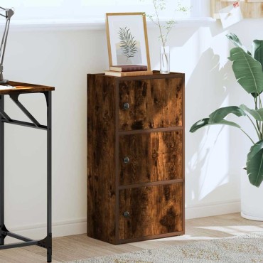vidaXL Βιβλιοθήκη Καπνιστή Δρυς 40x24x77cm από Επεξεργασμένο Ξύλο 1 τεμ.