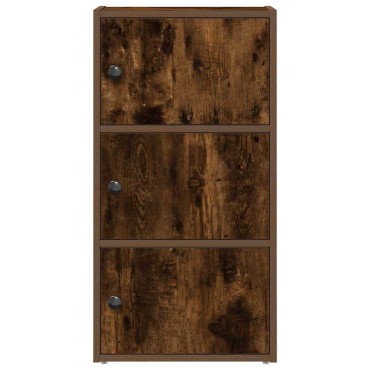 vidaXL Βιβλιοθήκη Καπνιστή Δρυς 40x24x77cm από Επεξεργασμένο Ξύλο 1 τεμ.