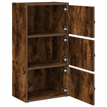 vidaXL Βιβλιοθήκη Καπνιστή Δρυς 40x24x77cm από Επεξεργασμένο Ξύλο 1 τεμ.