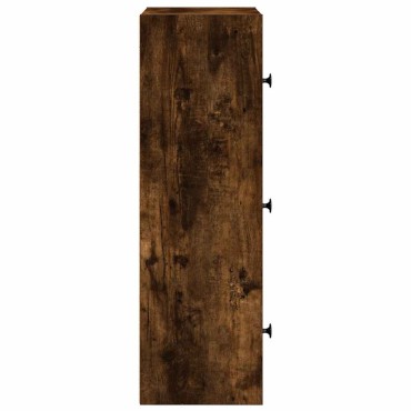 vidaXL Βιβλιοθήκη Καπνιστή Δρυς 40x24x77cm από Επεξεργασμένο Ξύλο 1 τεμ.