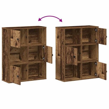 vidaXL Βιβλιοθήκη Όψη Παλαιού Ξύλου 60x24x76,5cm Επεξεργασμένο Ξύλο 1 τεμ.