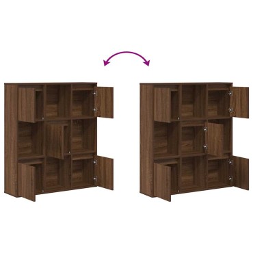 vidaXL Βιβλιοθήκη Καφέ Δρυς 89x24x101,5cm από Επεξεργασμένο Ξύλο 1 τεμ.